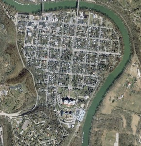 aerial view of South Frankfort